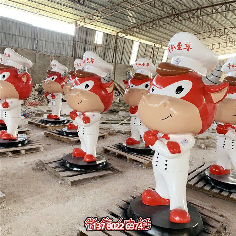 玻璃鋼制卡通公仔門口擺件，吸引人流招攬商場(chǎng)店鋪