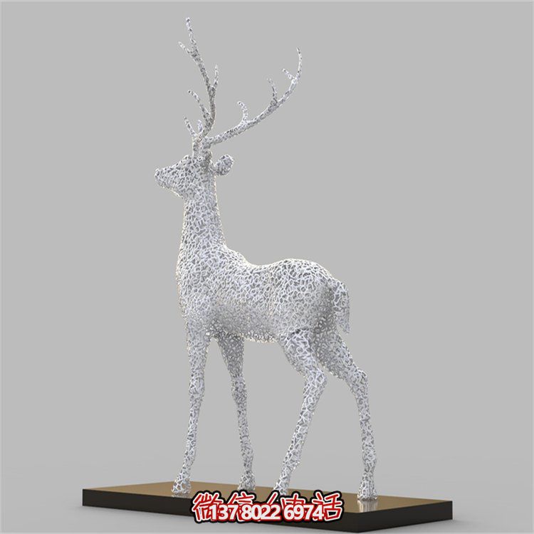 不銹鋼鏤空梅花鹿景觀園林商場(chǎng)室內(nèi)裝飾