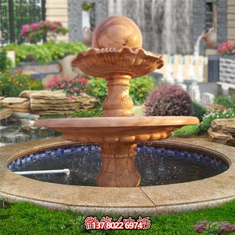 歐式紅色風(fēng)水球裝飾，營(yíng)造美麗晚霞?xì)庀? title=