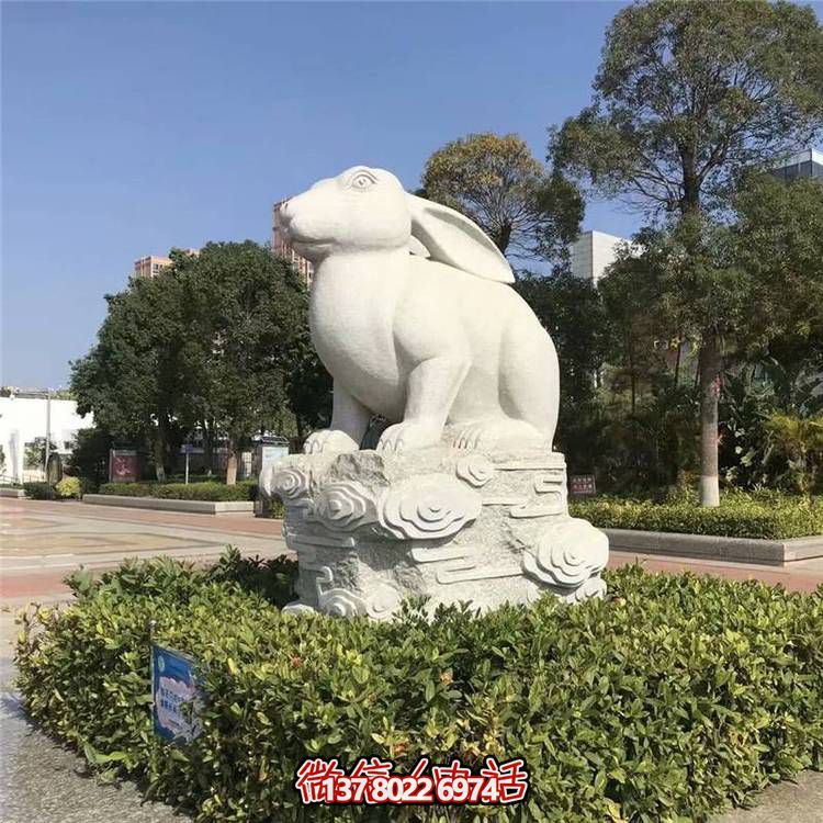 精美十二生肖大理石石雕，高端戶外園林裝飾