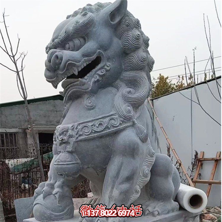 豪華庭院大型獅子雕塑，招財(cái)進(jìn)寶，鎮(zhèn)宅門口裝飾