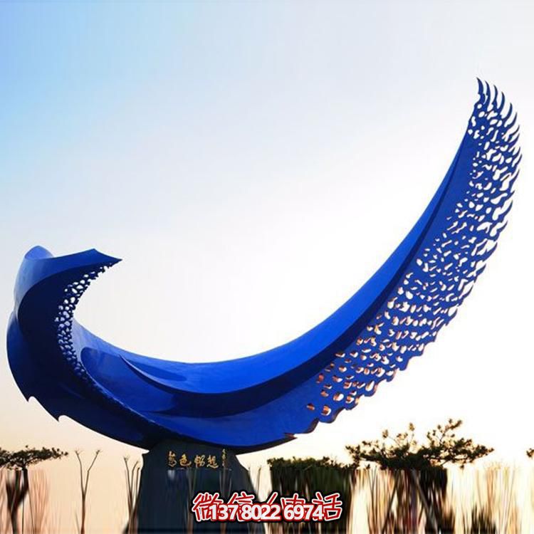 不銹鋼雕塑裝置，繽紛綠化帶景觀