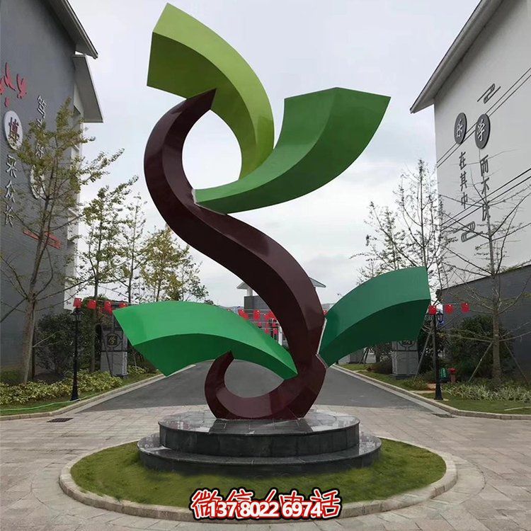 雕塑般的不銹鋼創意景觀，為你的小區或別墅增添幾何美感