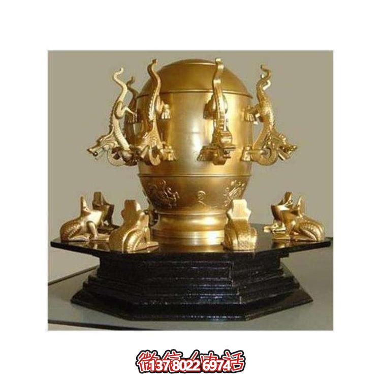 校園大型不銹鋼雕塑擺件地動(dòng)儀