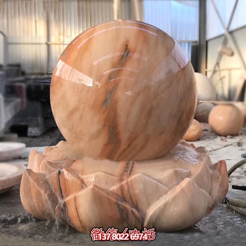 企業廠區晚霞紅財風水球雕塑 企業廠區晚霞紅財風水球雕塑