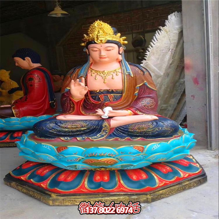 景區玻璃鋼彩繪大型寺廟景觀裝飾品三圣雕塑 景區玻璃鋼彩繪大型寺廟景觀裝飾品三圣雕塑