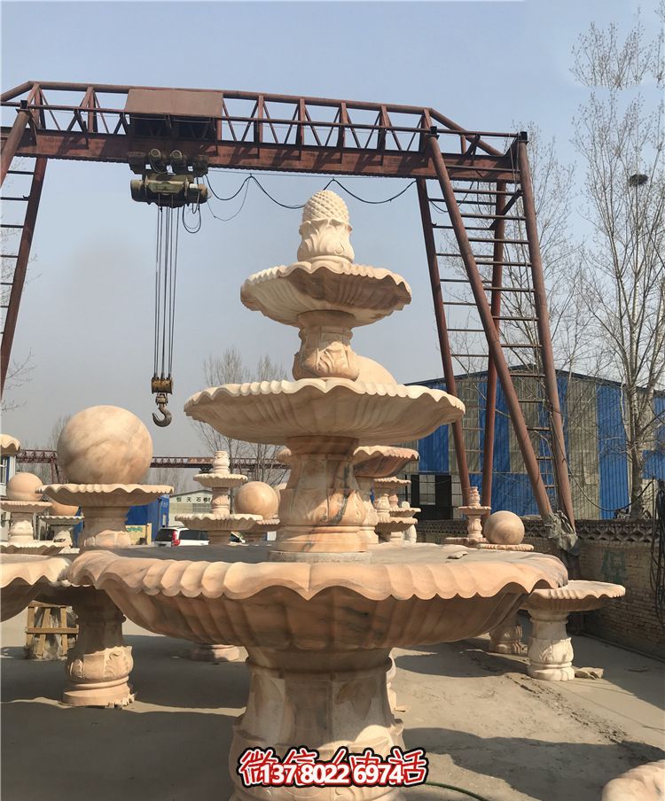 公司大理石多層風水球噴泉雕塑 公司大理石多層風水球噴泉雕塑