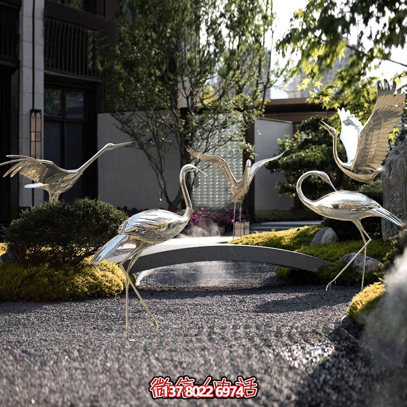 戶外景觀裝飾品擺件仙鶴雕塑 戶外景觀裝飾品擺件仙鶴雕塑