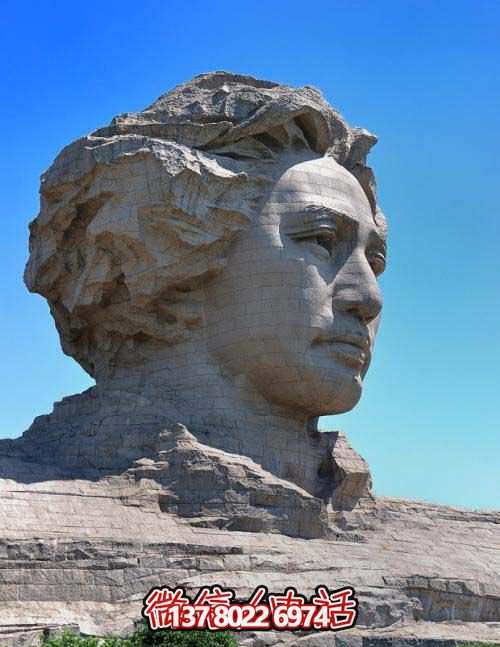 園林青年頭像景觀石雕毛澤東雕塑 園林青年頭像景觀石雕毛澤東雕塑