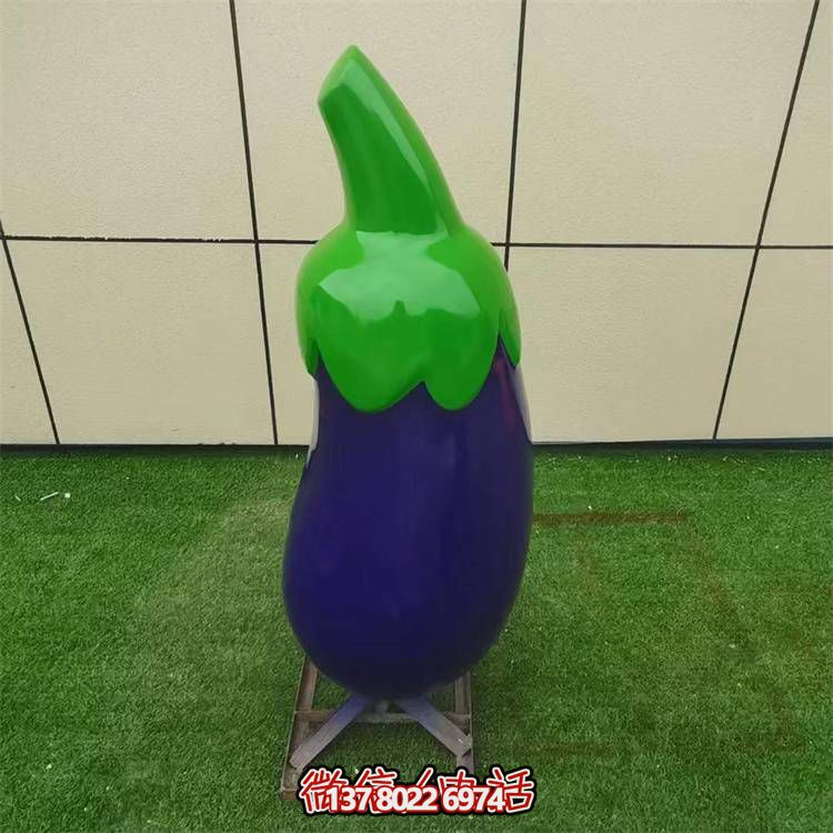 蔬菜市場(chǎng)玻璃鋼彩繪仿真茄子